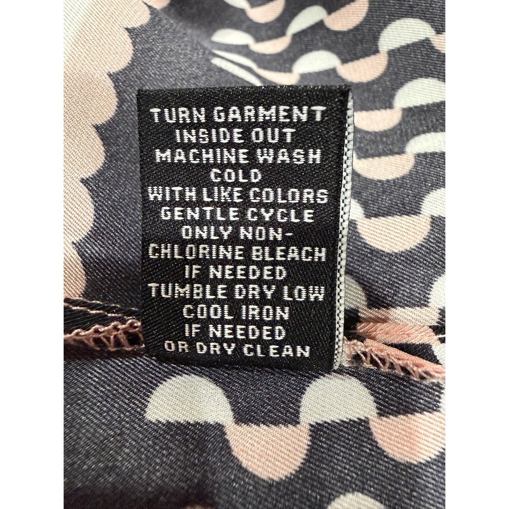 Premise Womens Pink Black Geometric Print Sleeveless Button Up Blouse Top Large - Picture 6 of 7